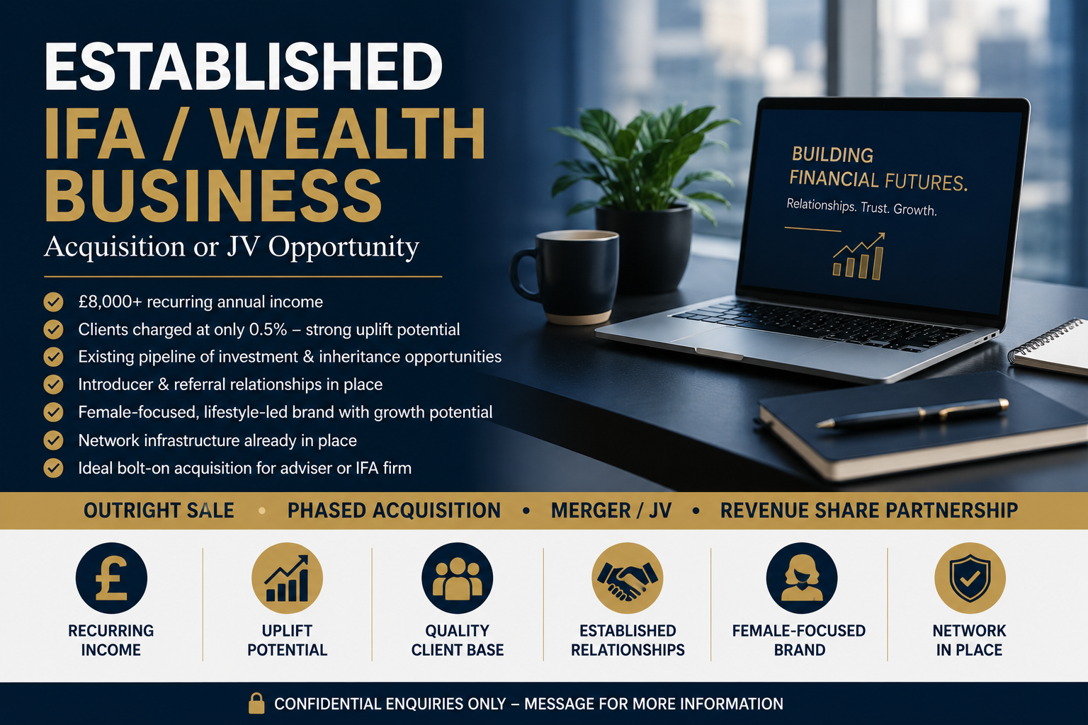 ESTABLISHED IFA / WEALTH BUSINESS – ACQUISITION OR JV OPPORTUNITY